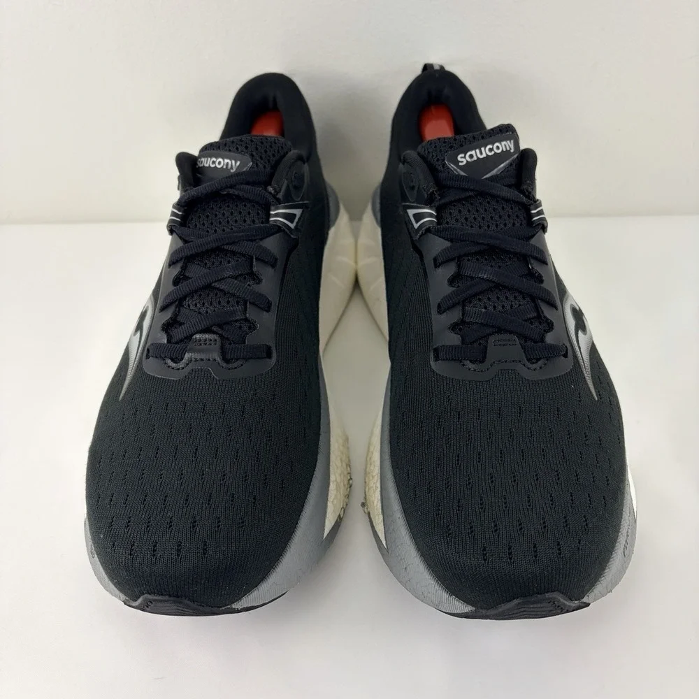 Saucony Triumph 22 Black‎ Gray Running Shoes Mens Size 9 Cushioned Athletic